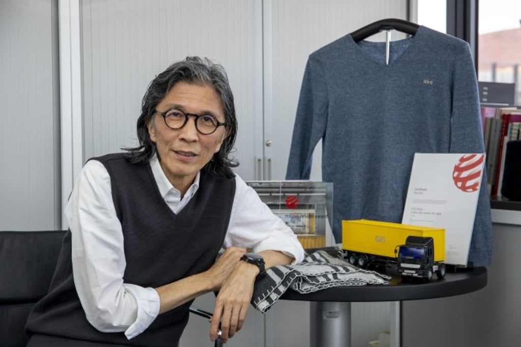 Prof. Edwin Keh, Chief Executive Officer of HKRITA, shows off a model of G2G, an upcycled garment and the Red Dot Award: Product Design 2019. Prof. Edwin Keh, Chief Executive Officer of HKRITA, shows off a model of G2G, an upcycled garment and the Red Dot Award: Product Design 2019.