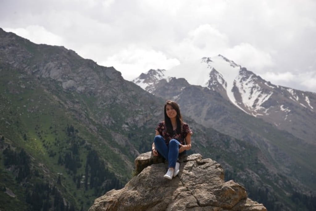 Hernández Reyes visited Big Almaty Lake during summer exchange at Nazarbayev University in Kazakhstan in 2018.