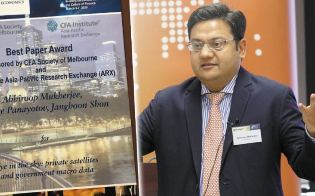 Liwei Huang Associate Prof of Business Abhiroop MUKHERJEE uses an innovative approach with the use of satellite estimates to measure asset price impact of government announcements