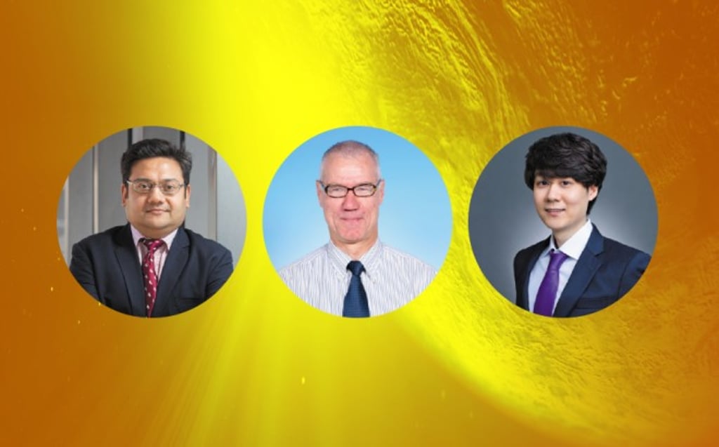 (From left) Prof Abhiroop MUKHERJEE and George PANAYOTOV, and PhD student SHON Janghoon, Department of Finance, HKUST Business School (From left) Prof Abhiroop MUKHERJEE and George PANAYOTOV, and PhD student SHON Janghoon, Department of Finance, HKUST Business School