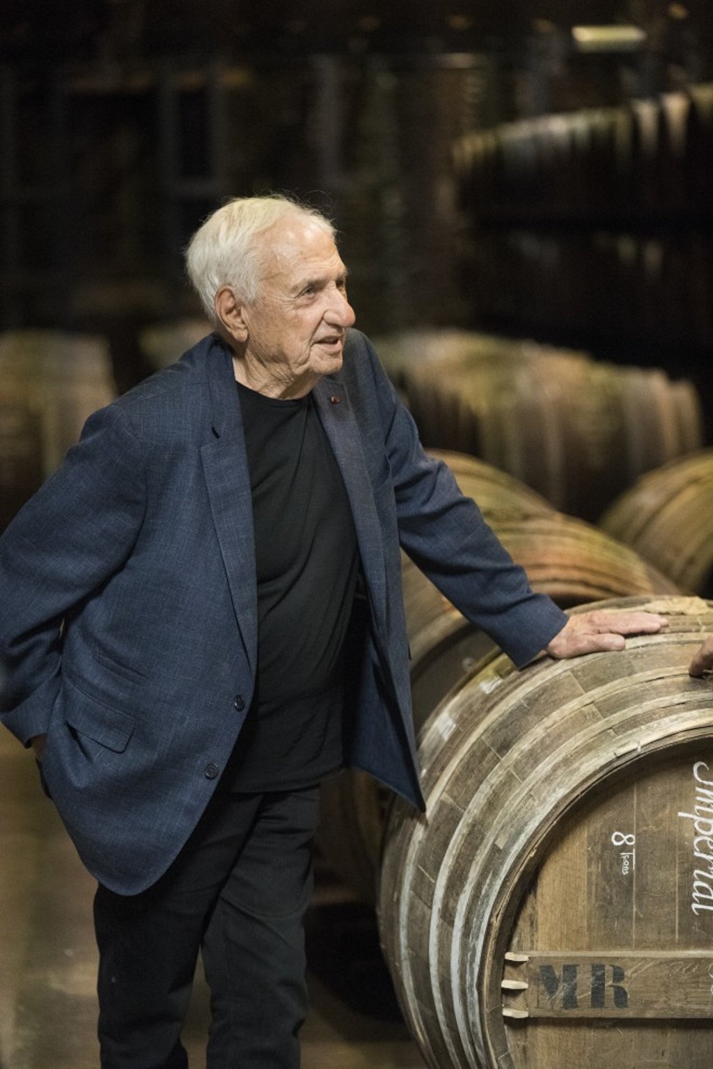 Frank Gehry visits the Hennessy X.O distillery in Cognac before creating the limited-edition decanter.