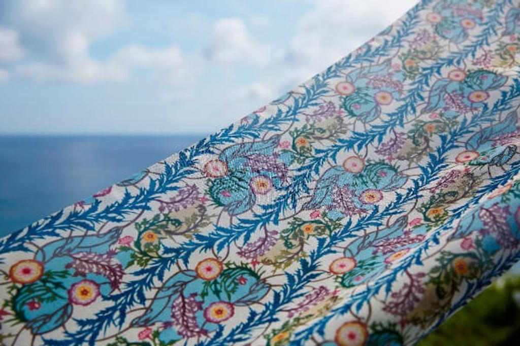 Bingata fabric developed as the clothing of royalty and the upper class under the protection of the royal government during the Ryukyu Kingdom ©️OCVB