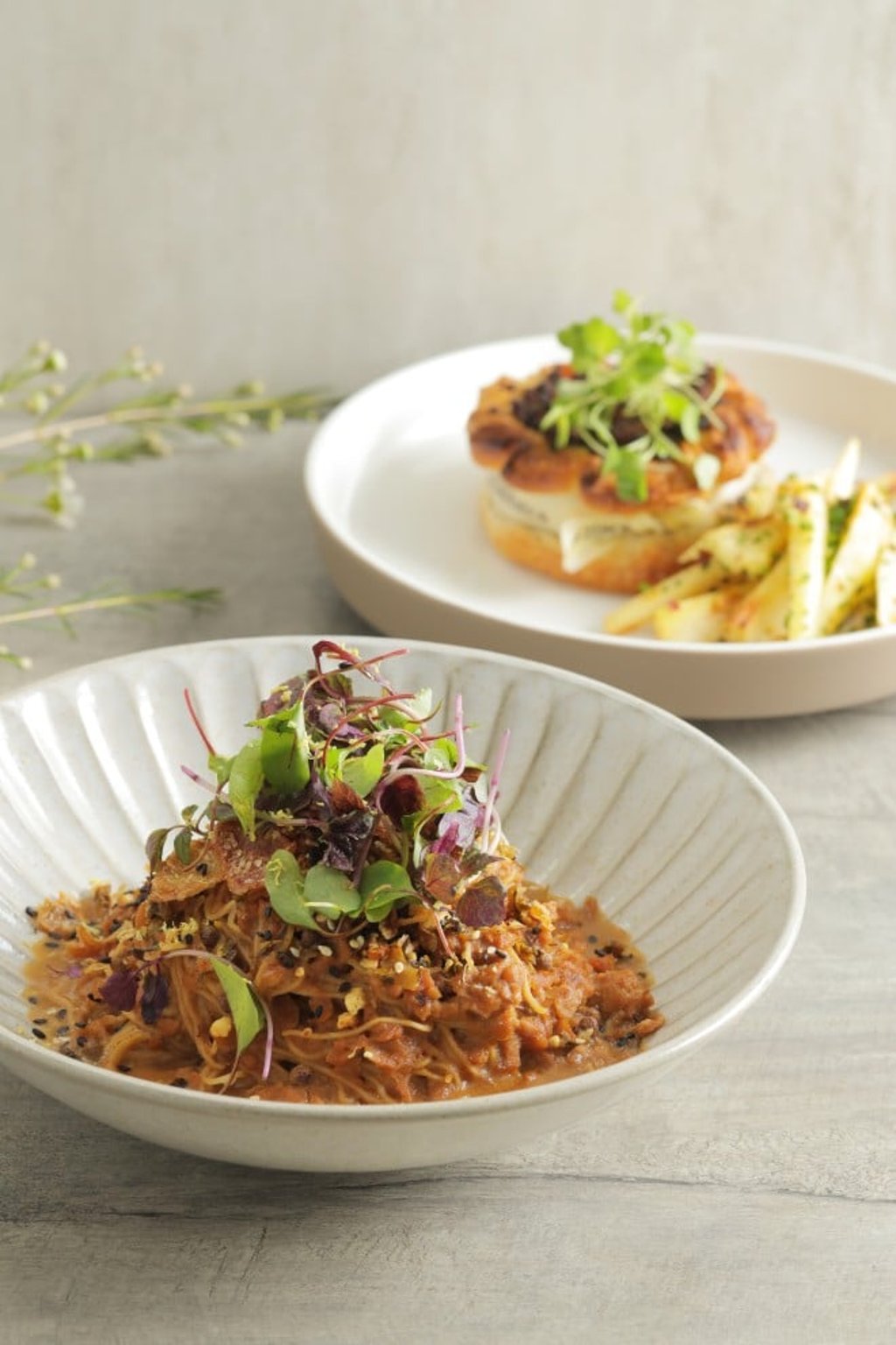 Omni Pork Dang Dang Noodles and Impossible Mince Pie from The Tea Academïcs Omni Pork Dang Dang Noodles and Impossible Mince Pie from The Tea Academïcs