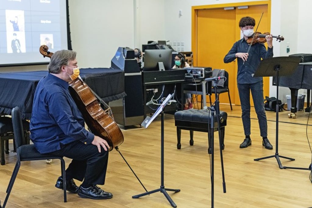 A master class by the HK Phil musicians being conducted at The Orchestra Academy Hong Kong.