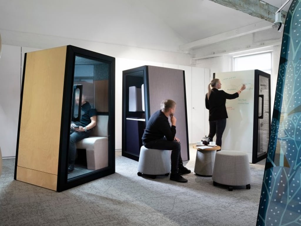 Employees will return to the office with more open settings for collaboration while enjoying enclosed spaces for focused tasks. Employees will return to the office with more open settings for collaboration while enjoying enclosed spaces for focused tasks.