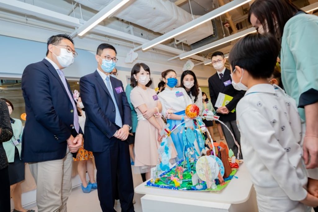 Guests enjoyed touring the STEAM festival with student guides. Guests enjoyed touring the STEAM festival with student guides.