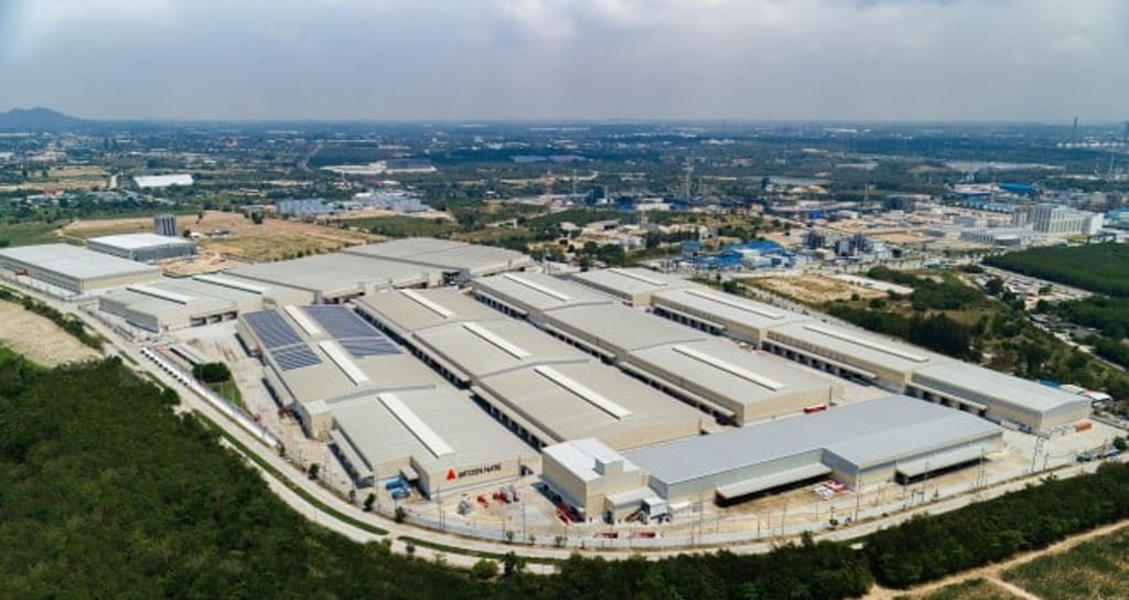 Katoen Natie’s facilities near the port of Laem Chabang in Thailand’s Eastern Economic Corridor — a key component of the country’s logistics network serving large multinationals.
