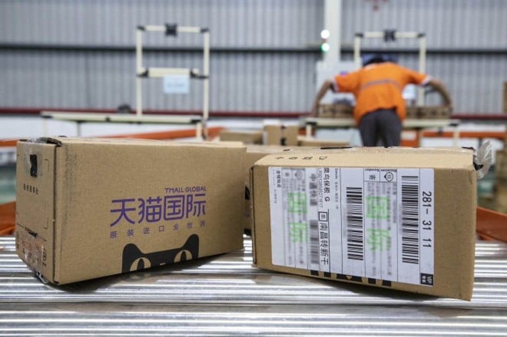 Electronic shipping labels used on parcels during Double 11 2020 Electronic shipping labels used on parcels during Double 11 2020