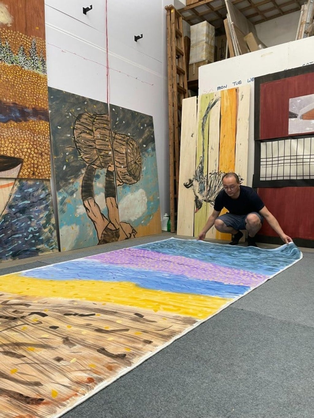 “I was first struck by the vibrant seasonal colours of Tsunan. “This transforming colour spectrum is conveyed through the exhibits,” says artist Lam Tung-pang.