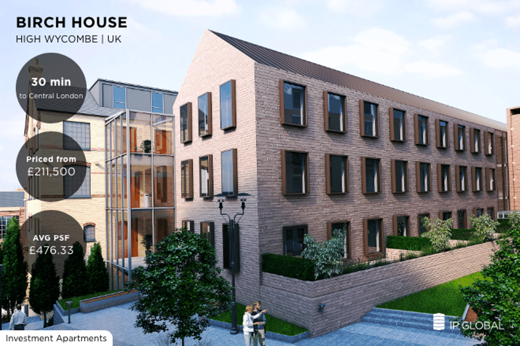 Birch House, High Wycombe UK, 30-minute train into Central London, Priced from £211,500, AVG PSF: £476.33