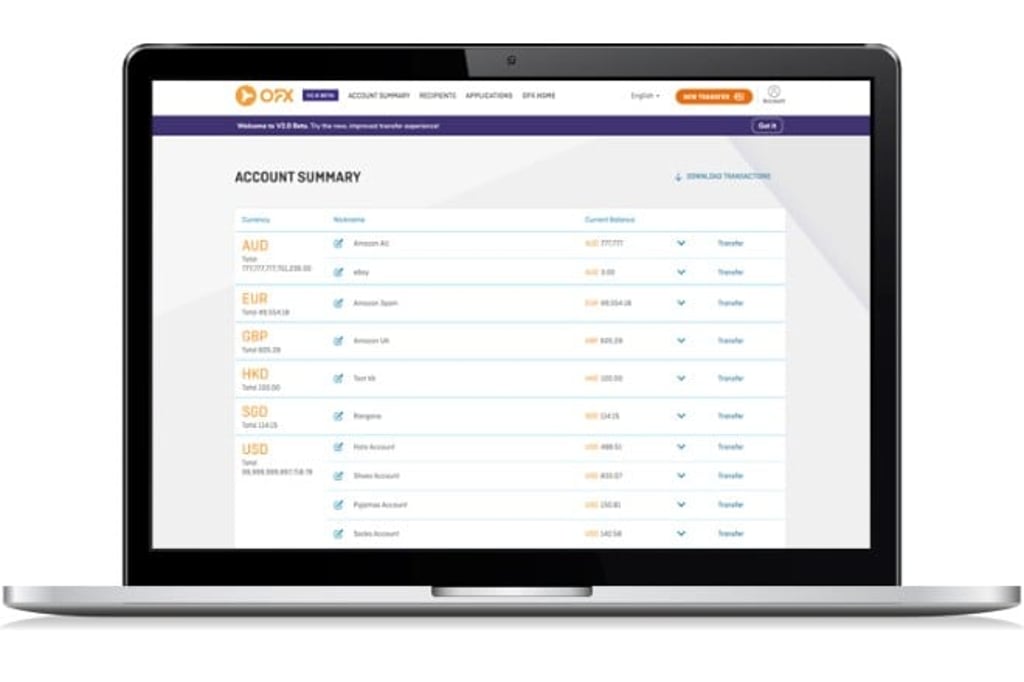 OFX’s Global Currency Account makes global payments simple for online sellers. OFX’s Global Currency Account makes global payments simple for online sellers.