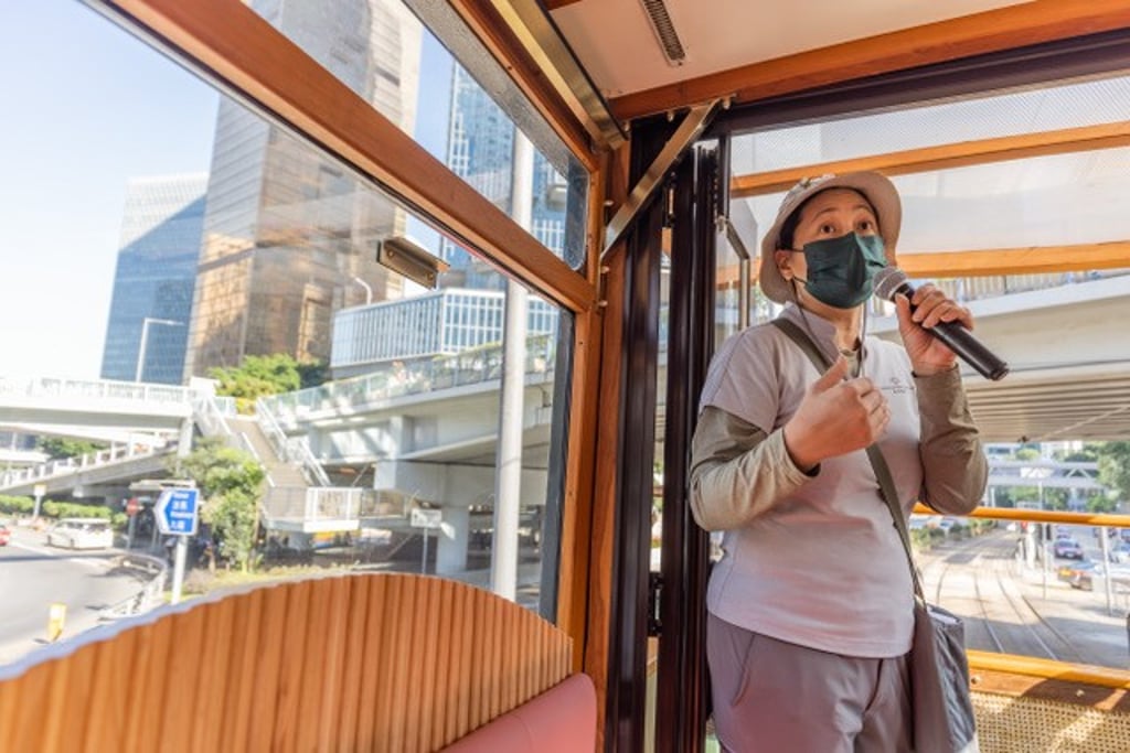 The tram journey is narrated by a guide telling the stories behind various landmarks en route. The tram journey is narrated by a guide telling the stories behind various landmarks en route.