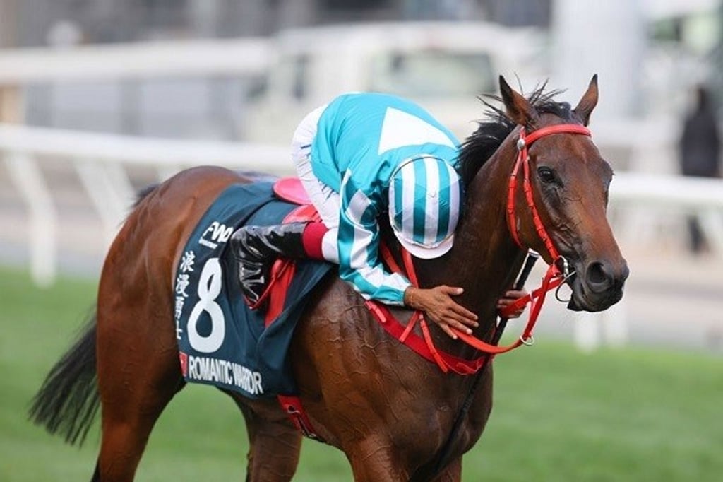 Karis Teetan jubilates in Romantic Warrior’s G1 victory.