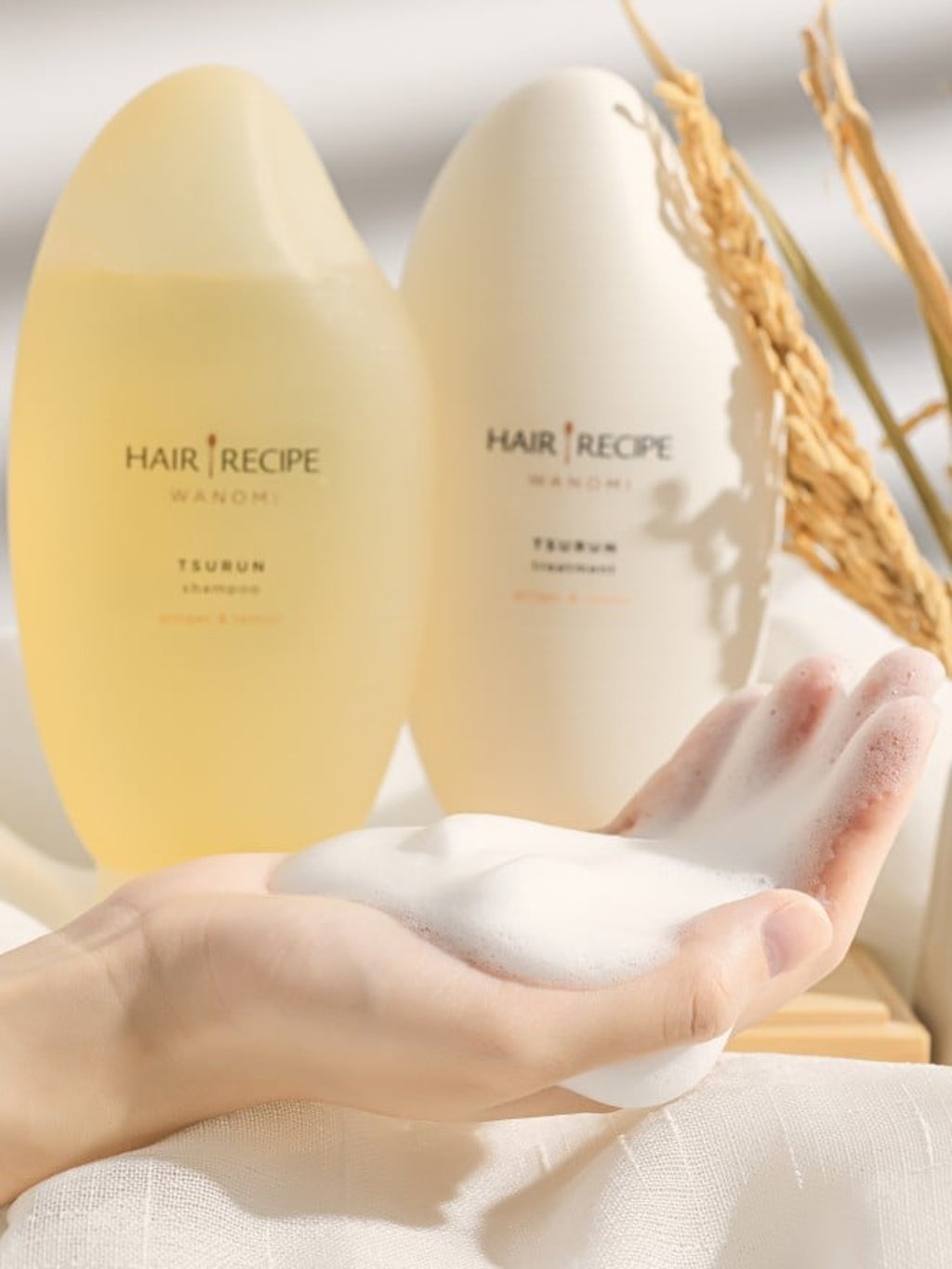 Wanomi Tsurun ginger & lemon shampoo and treatment.