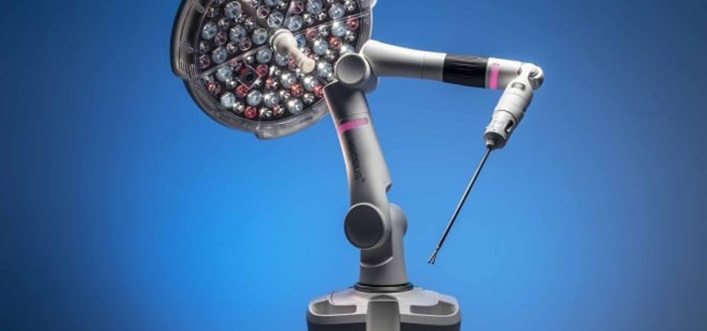 [Versius is modelled on the human arm, but its “wrist” has a much wider range of motion than a human one]