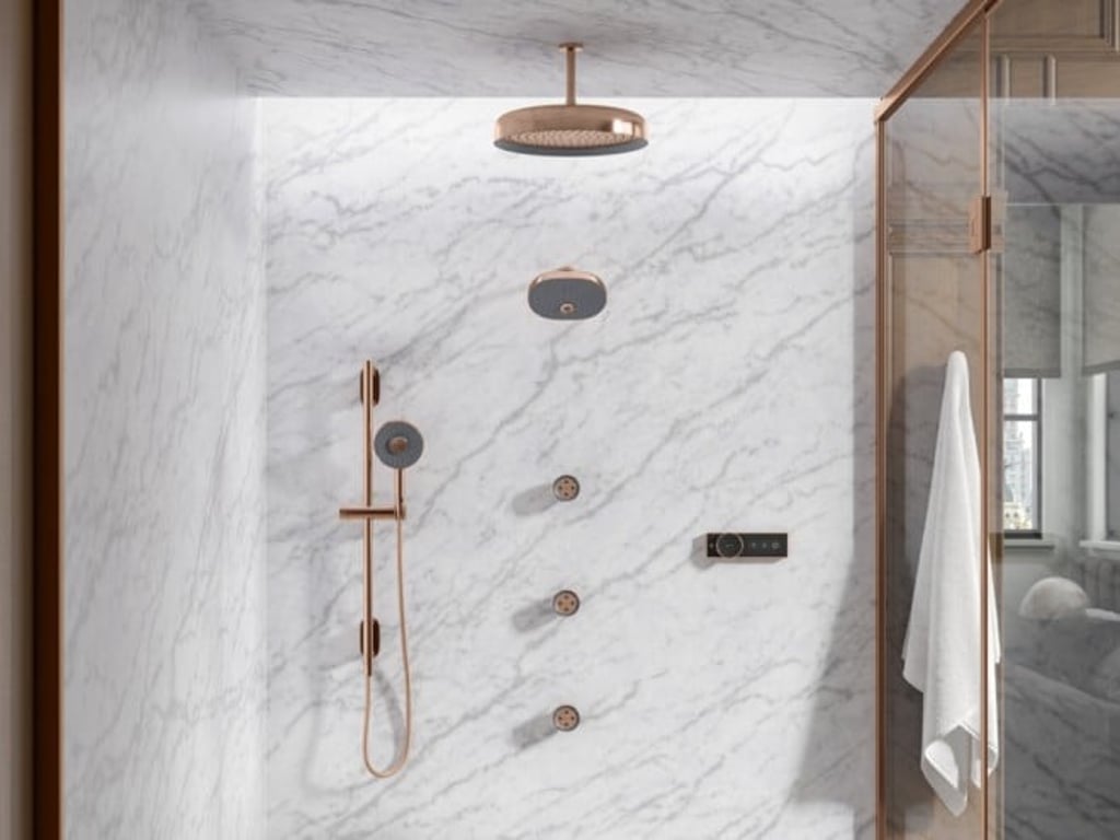 The pairing of Statement Showering Collection with the Anthem valves and controls lets you indulge in your own spa-like sanctuary at home.