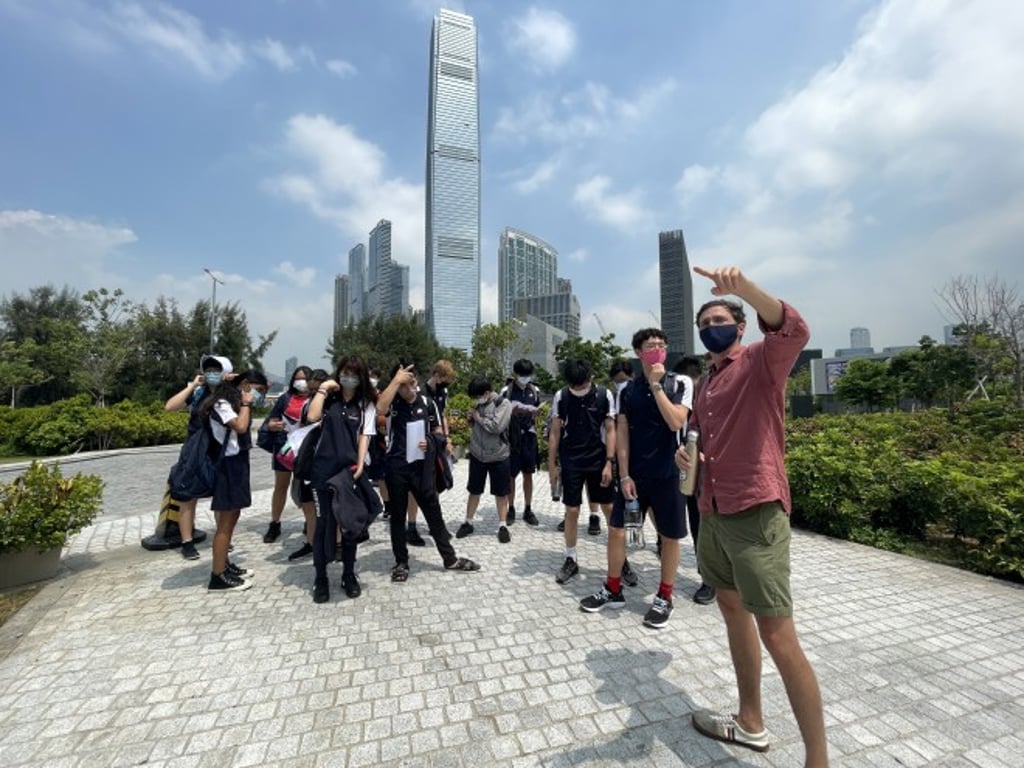 The architecture Cornerstones collaboration enabled students to visit sites across Hong Kong to learn about urban planning to create a 3-D sustainable building design for their culminating project.