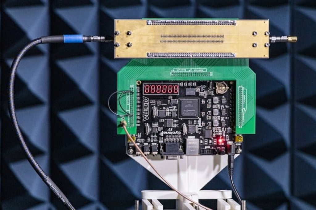 A significant feature of the new-generation antenna is that the direction, frequency, and amplitude of the radiated beam from the antenna can be changed through space-time coding software control.