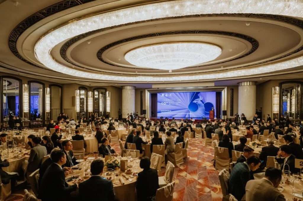 Close to 200 distinguished guests, including Hong Kong’s Financial Secretary Mr Paul Chan Mo-po, attended the 60th anniversary reception event. Close to 200 distinguished guests, including Hong Kong’s Financial Secretary Mr Paul Chan Mo-po, attended the 60th anniversary reception event.