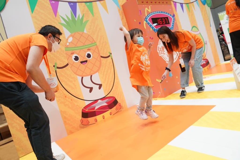 With each jump at the game booth, participants raise money for The Hub. With each jump at the game booth, participants raise money for The Hub.