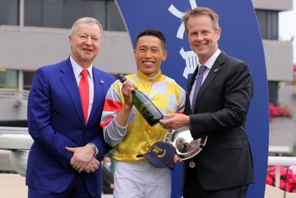 Reaching his 500th career win: a career milestone for Vincent Ho. Reaching his 500th career win: a career milestone for Vincent Ho.