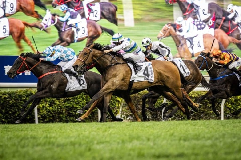 Alexis Badel and Voyage Bubble stretch for a nail-biting photo finish to take the BMW Hong Kong Derby.