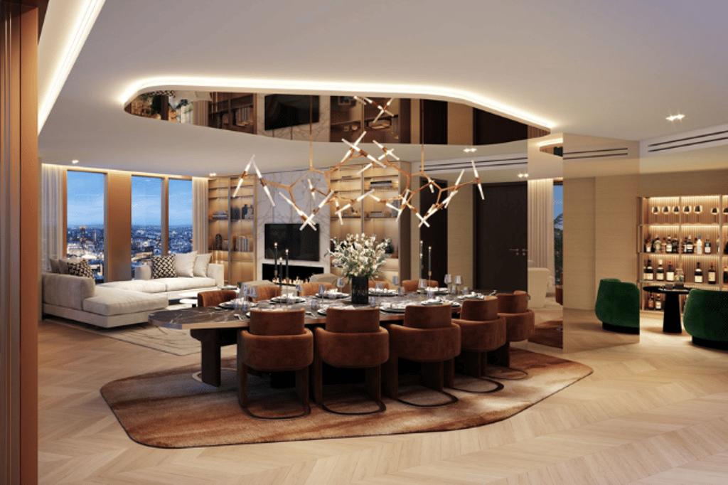 Breathtaking views from the living room in W Residences Manchester