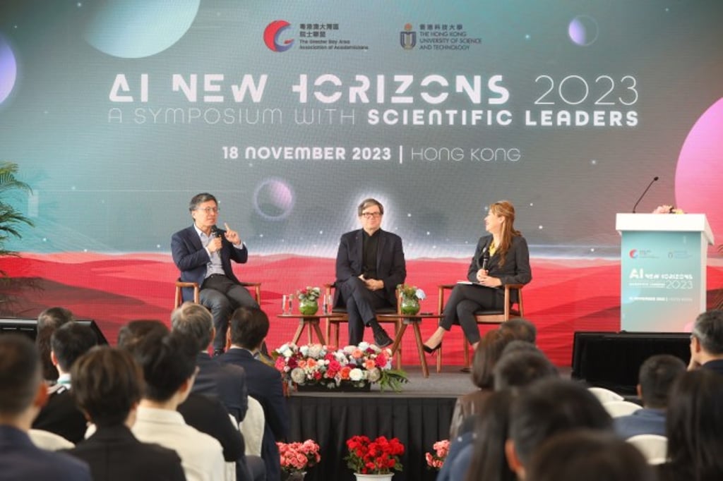 Prof. LeCun (middle), Prof. Shum (left), and Prof. Fung (right) in “Fireside Chat”.