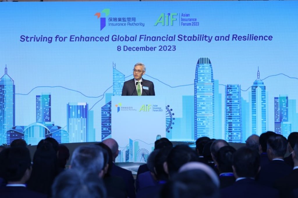 Mr Stephen Yiu, Chairman of the Insurance Authority (IA), draws inspiration from Chinese culture, comparing the insurance sector to the resilient and strong bamboo plant during his opening remarks.