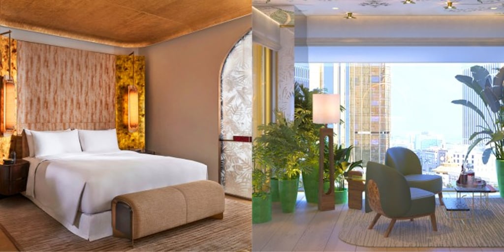 (L to R) Capella at Galaxy Macau features opulent, jungle-themed Suites; each with its own Winter Garden, designed by Moinard Bētaille.