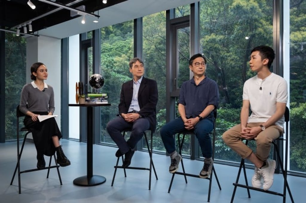 From left: Lavanya Anthwal (GLEF, Year 3), Professor Sean Zhou, Harold Yip, and Chester Cheng