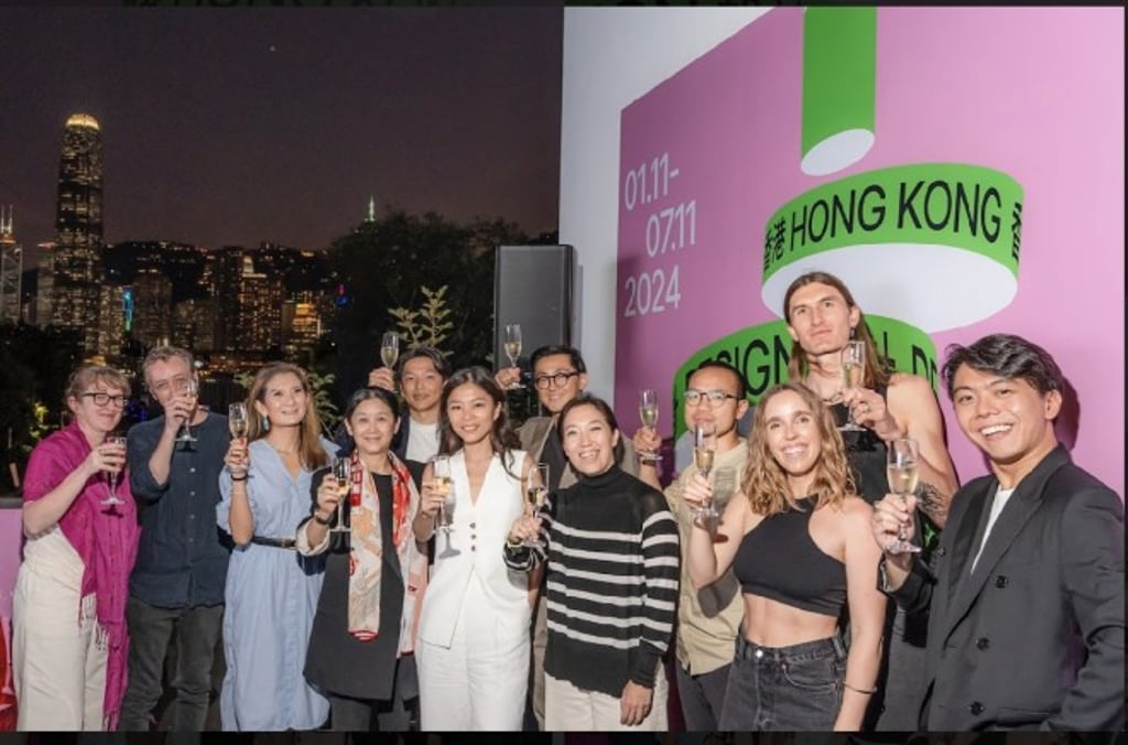 Winnie Yue (fourth from left), founder of Designworks Foundation, and Elaine Lu (centre), co-founder of Lim + Lu, join designers at the opening ceremony of the Hong Kong Design Annex. Winnie Yue (fourth from left), founder of Designworks Foundation, and Elaine Lu (centre), co-founder of Lim + Lu, join designers at the opening ceremony of the Hong Kong Design Annex.