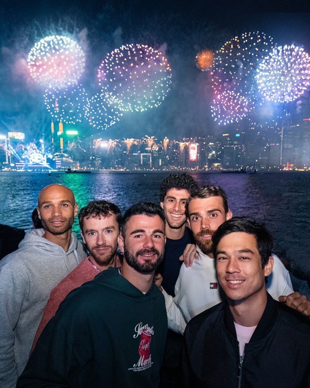Star players enjoy NYE fireworks in 2024
