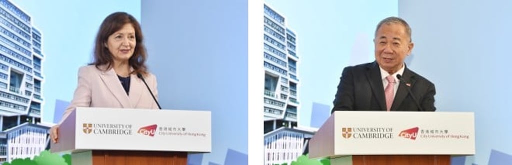 Professor Deborah Prentice, Vice-Chancellor of the University of Cambridg (left) and Professor Freddy Boey, President and University Distinguished Professor of CityUHK (right)