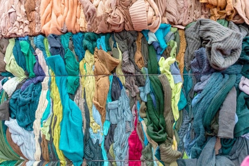 Patagonia partners with Eastman Chemical Company to recycle 8,000 pounds of pre- and postconsumer clothing waste. Photo: Keri Oberly>