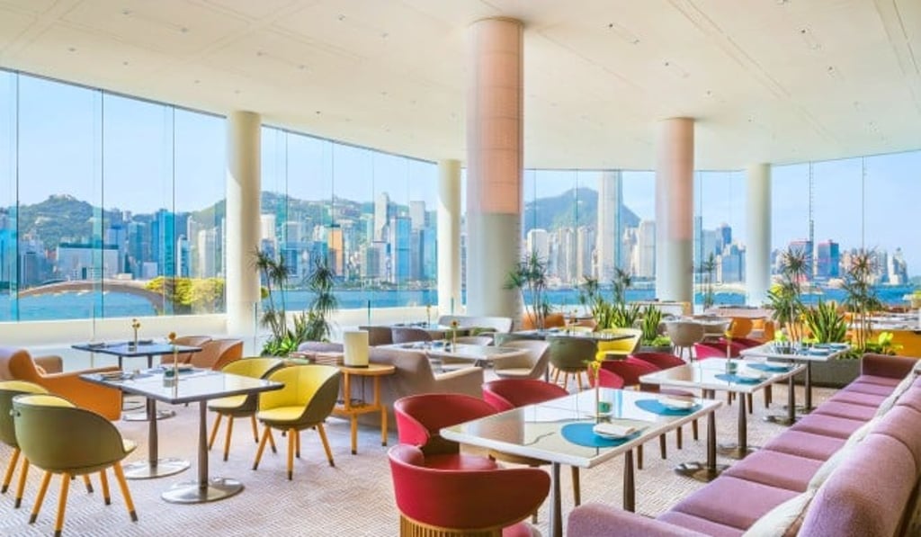 The Lobby Lounge at Regent Hong Kong with floor-to-ceiling harbour views