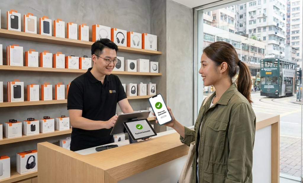 Merchants can receive cross-border card payments settled instantly in HKD stablecoins within seconds and without any changes to their existing workflow.