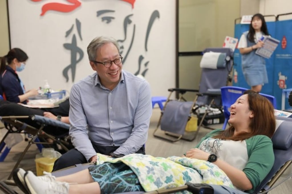 Lawrence supports the company’s CSR initiatives, including the Blood Drive.