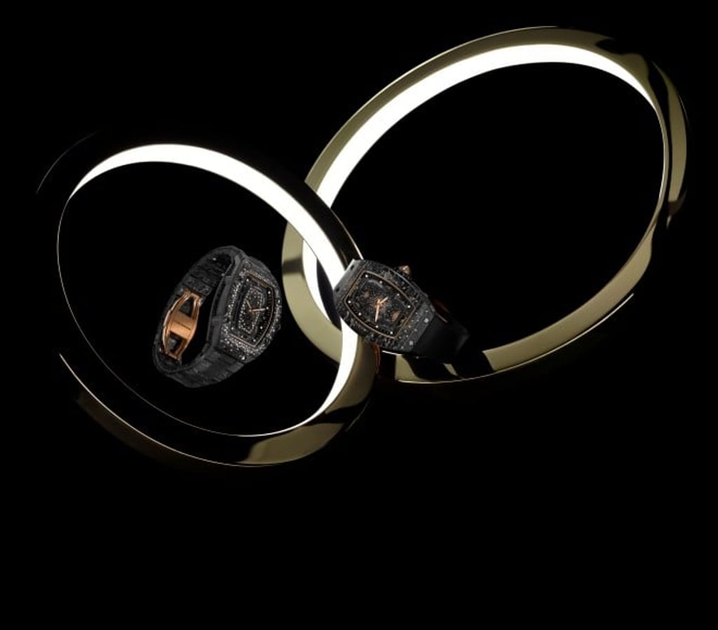 An explosion of stars captured in black Carbon TPT® and diamonds in the RM 07-01 Starry Night Intergalactic collection.