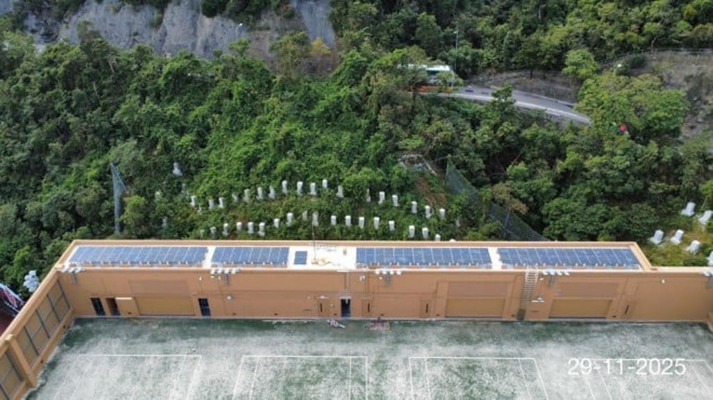 Solar Panels at the HKIS Dragon Center for Activities & Athletics, Tai Tam Campus