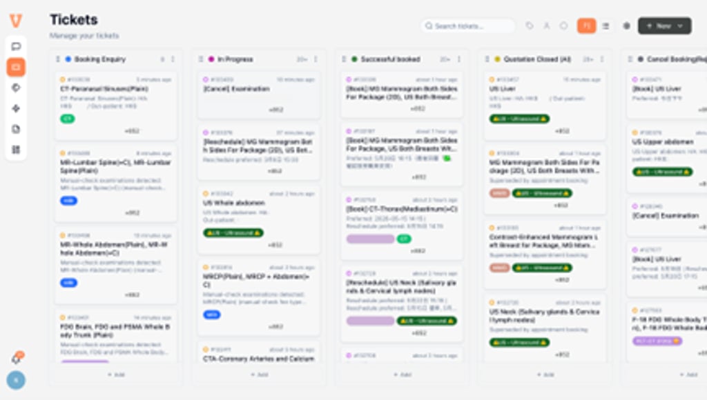 "Having the AI in place feels like adding 2 extra 24/7 staff to the call centre team, handling the quotation requests, appointment enquiries, and ticket creation that would otherwise be on us." — Manager of the Radiology Department, Hong Kong "Having the AI in place feels like adding 2 extra 24/7 staff to the call centre team, handling the quotation requests, appointment enquiries, and ticket creation that would otherwise be on us." — Manager of the Radiology Department, Hong Kong