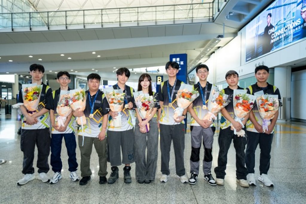 The CIC squad of nine, entered in eight trades, after arriving back in Hong Kong from the 48th WorldSkills Competition. The CIC squad of nine, entered in eight trades, after arriving back in Hong Kong from the 48th WorldSkills Competition.
