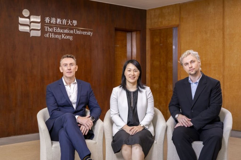 EdUHK attracts international expertise to Hong Kong, nurtures emerging scholars and exports impactful research expertise. (From left), Professor Andrew Mark Edwards, Dr Deng Wenjing and Dr Artem Zadorozhnyy.