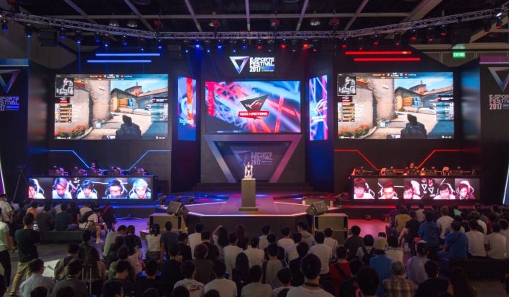 All-action E-Sports gaming arena. All-action E-Sports gaming arena.