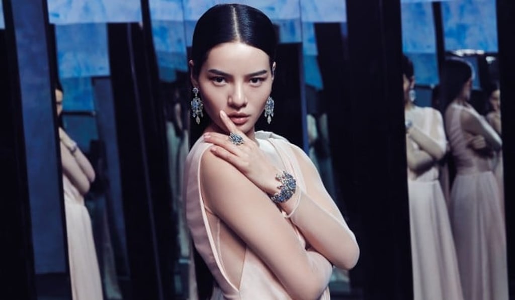 The Prières en Bleu earrings, bangle and ring are a rhapsody in blue.