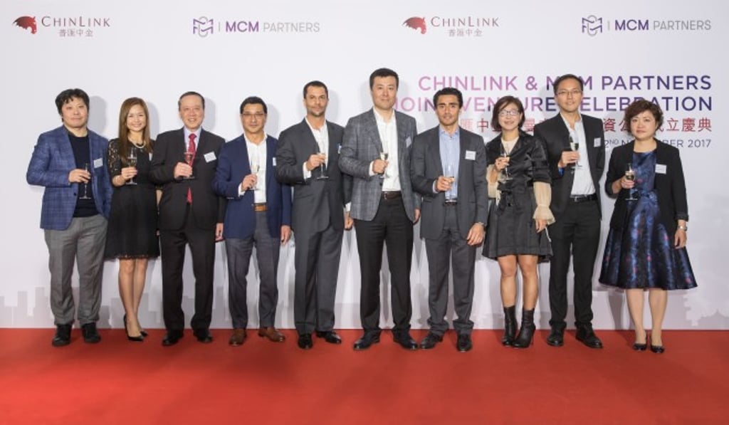 Senior executives from Chinlink International Holdings Ltd and MCM Partners celebrated the establishment of their joint-venture in a ceremony held in November, 2017 in Hong Kong.