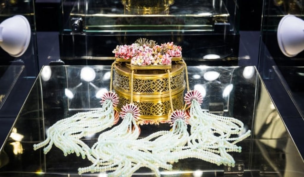 Designer Sarran Youkongdee reinterpreted the art of Thai flower arrangement into contemporary jewelry creations. Made of hand-colored brass and semi-precious stones with highly skilled craftsmanship. Designer Sarran Youkongdee reinterpreted the art of Thai flower arrangement into contemporary jewelry creations. Made of hand-colored brass and semi-precious stones with highly skilled craftsmanship.