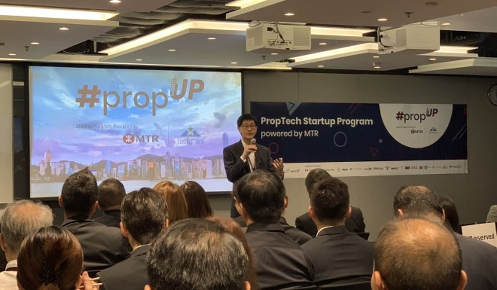 MTR CEO Lincoln Leong Kwok-kuen speaks at the opening ceremony of the Programme’s Demo Day