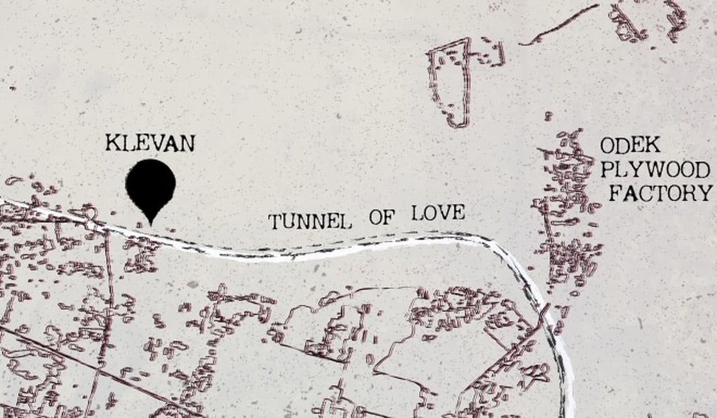The Tunnel of Love is a hidden railway track that connects the town of Klevan to a plywood factory. The Tunnel of Love is a hidden railway track that connects the town of Klevan to a plywood factory.