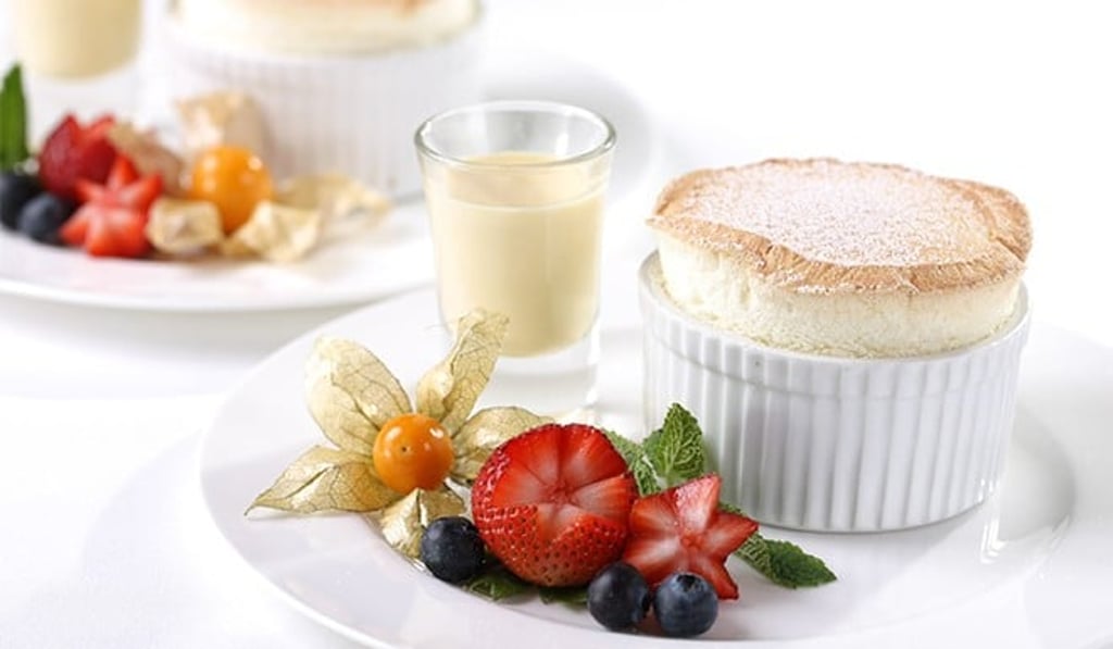 The Repulse Bay soufflés: Choose from the following flavours: Ginger, vanilla, chocolate chips, mango, strawberry, raspberry, Grand Marnier